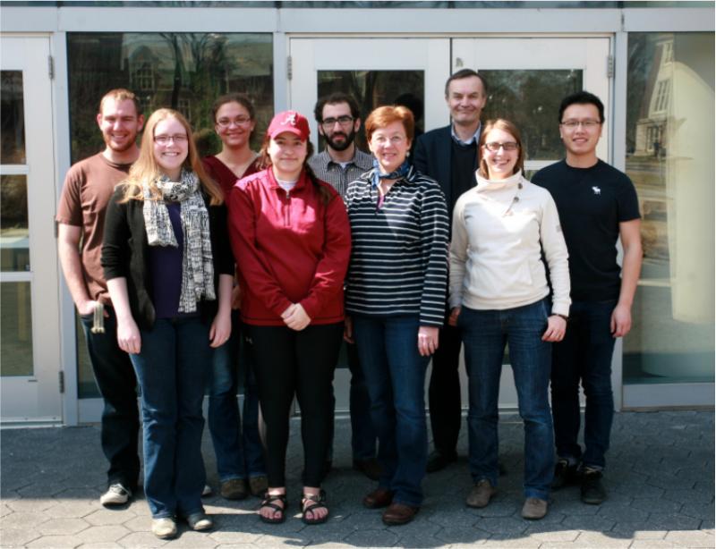 Spring 2014 visit by Drs. Graumann (2nd from right) and Evans (3rd from right) from Oxford Brookes.
