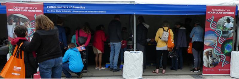 The Department hosted a booth about the "FUNdamentals of Genetics" at the first ever COSI BIG Science Celebration