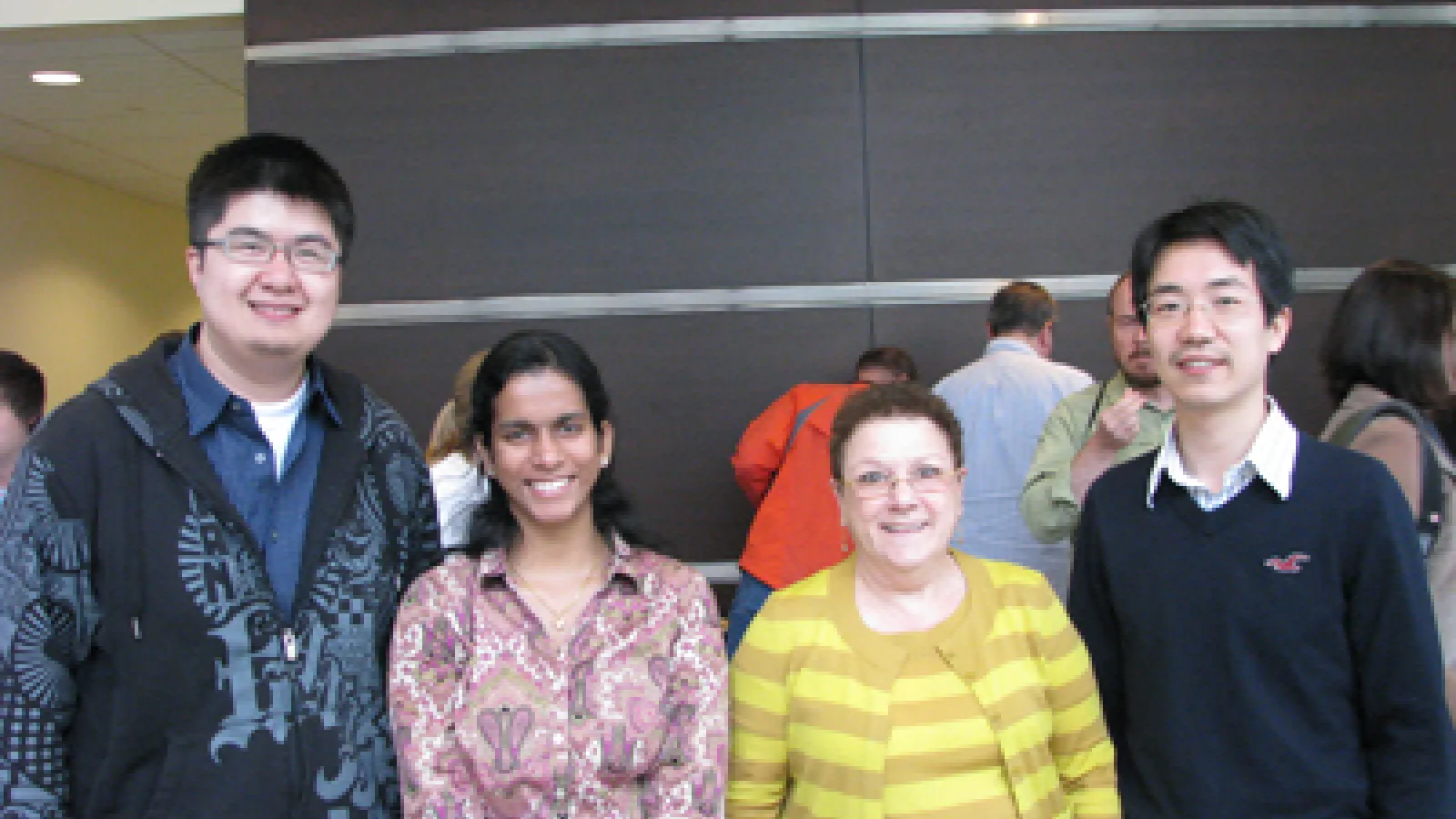 Falkenthal Colloquium Winners pose with Dr. Hopper