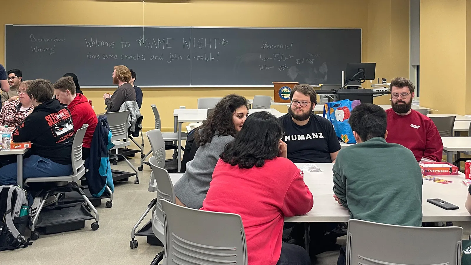 Molecular Genetics folks having fun at game night