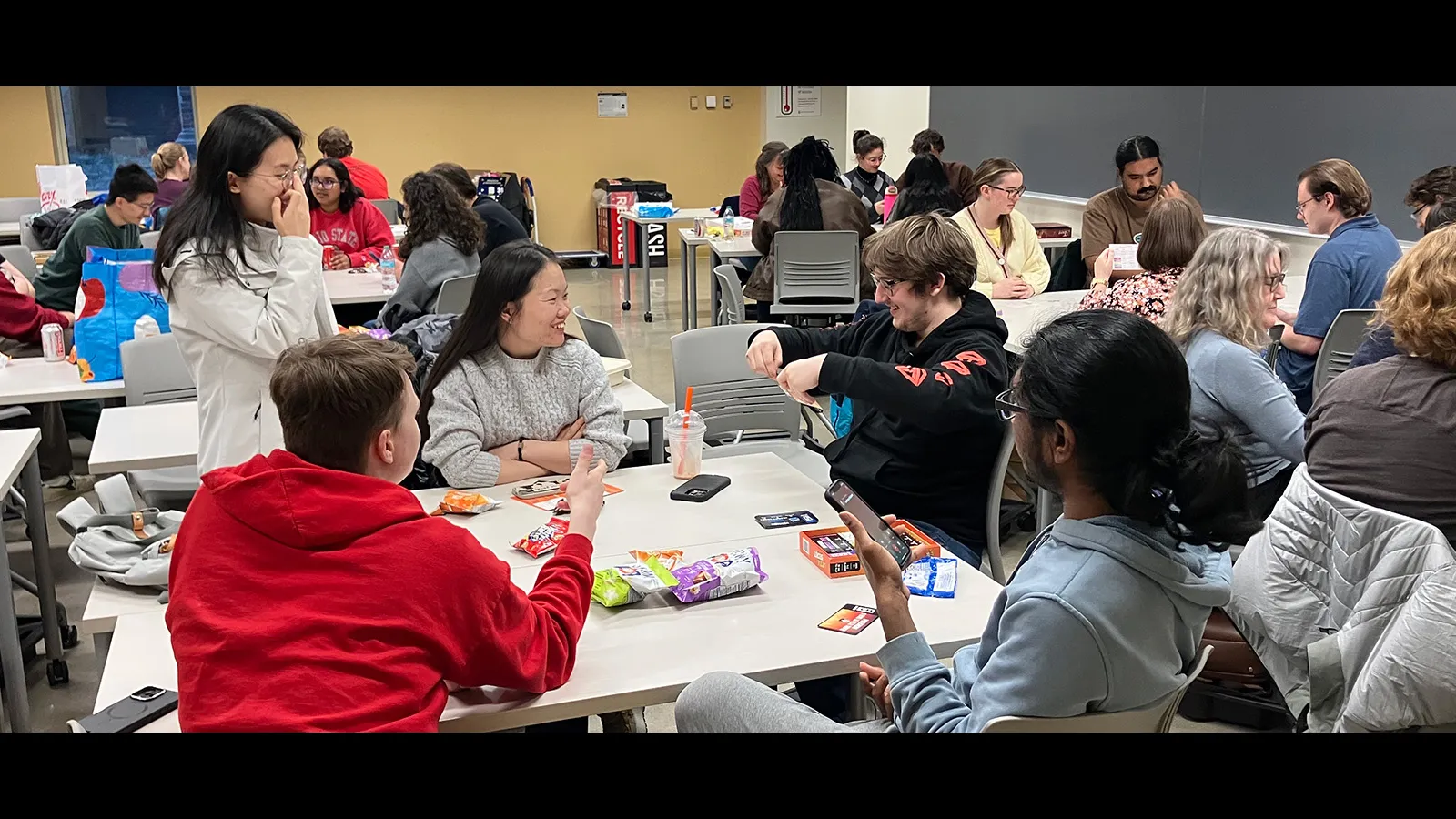 Molecular Genetics folks having fun at game night