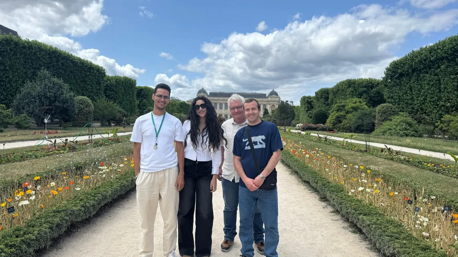 Sophia Costantine (Biology Major) in “Jardin des plantes” in Paris with members of her lab in Sorbonne U. They took her out for her birthday! Sophia was the recipient of a Center for RNA Biology fellowship and a STILSA participant (Summer 2025)
