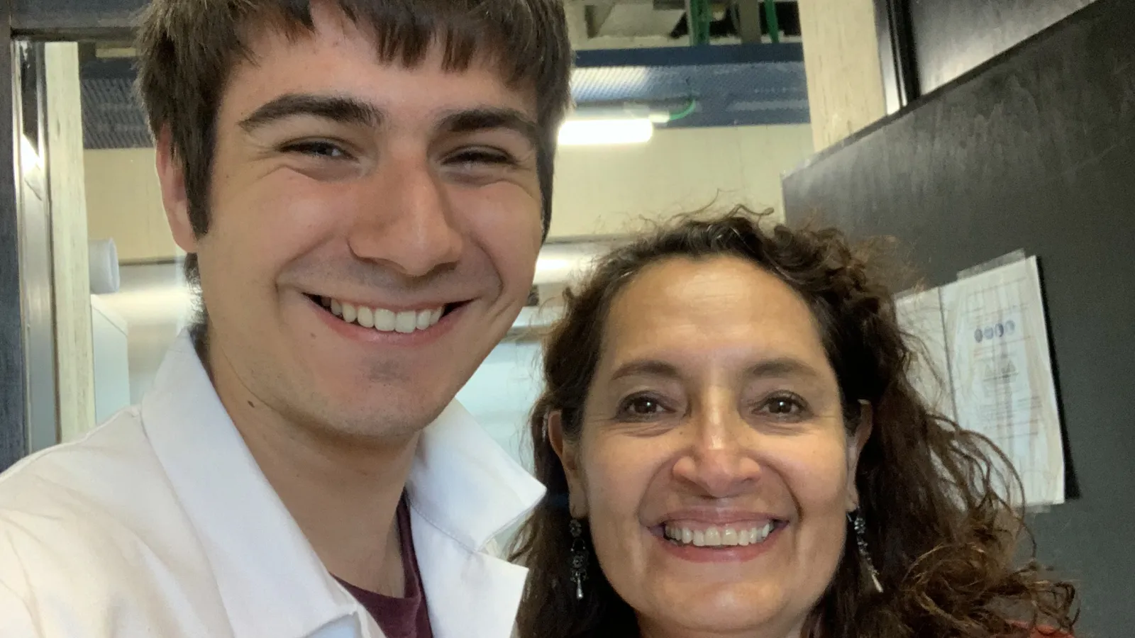 Mitchell Ticoras with Miriam Vasquez-Acevedo, a collaborator from Universidad Autónoma de México (UNAM) visiting his host laboratory at University of Liège.