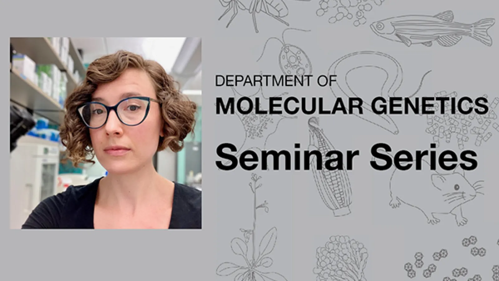 Headshot and seminar announcment for Dr. Williams