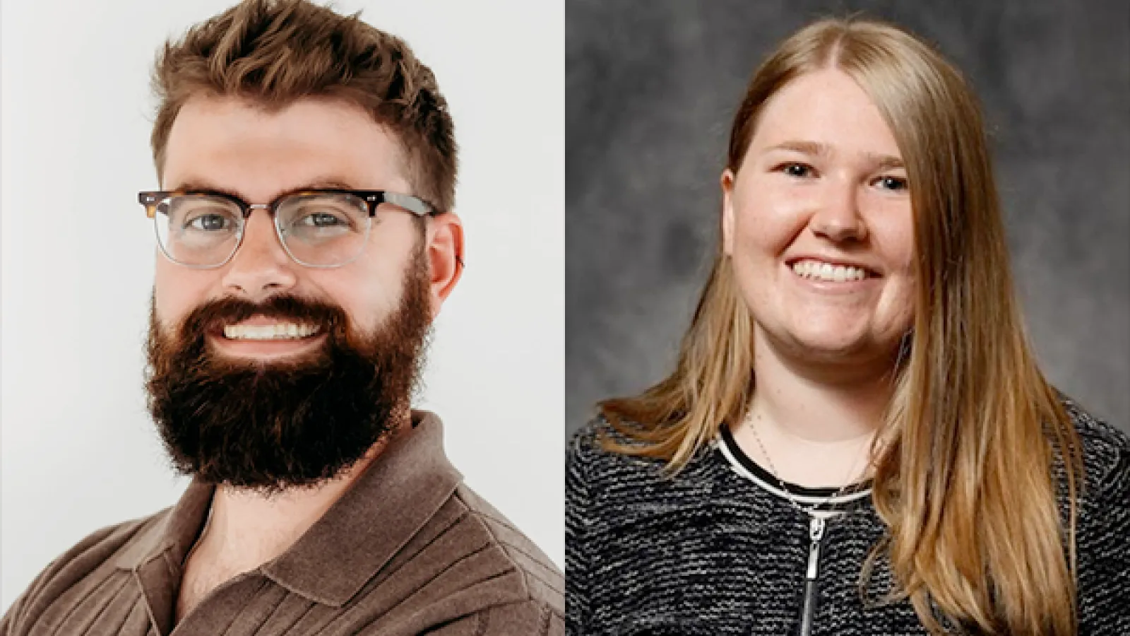 Caleb Gooden and Lily Schumacher headshots