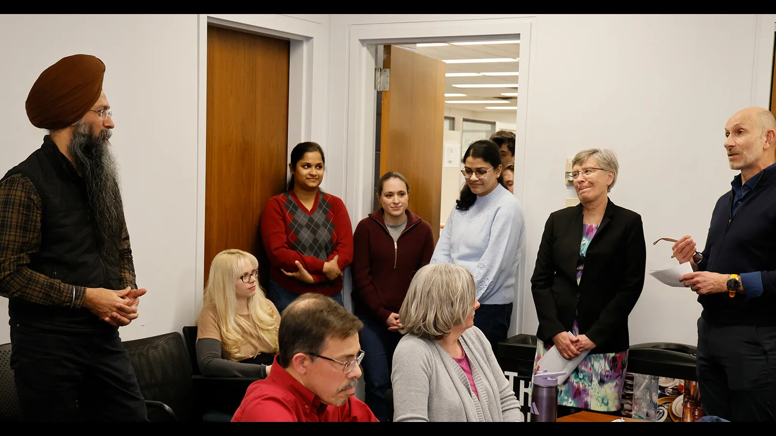 Amrit and colleagues at the awards presentation