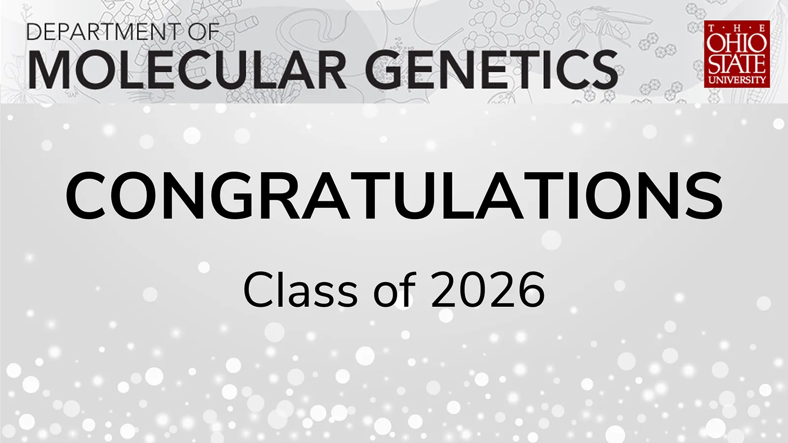 Image that says "congratulations class of 2026"