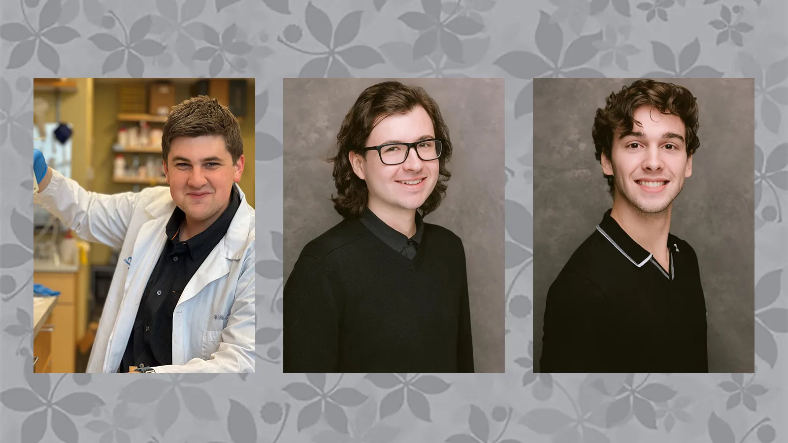 pictures of Frederick Meckler, George Roy, and Matthew Janik