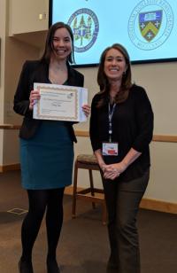 Emily Teets Best Platform Award at OHZU conference
