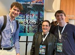 Hopper lab attendees smiling at the RNA meeting