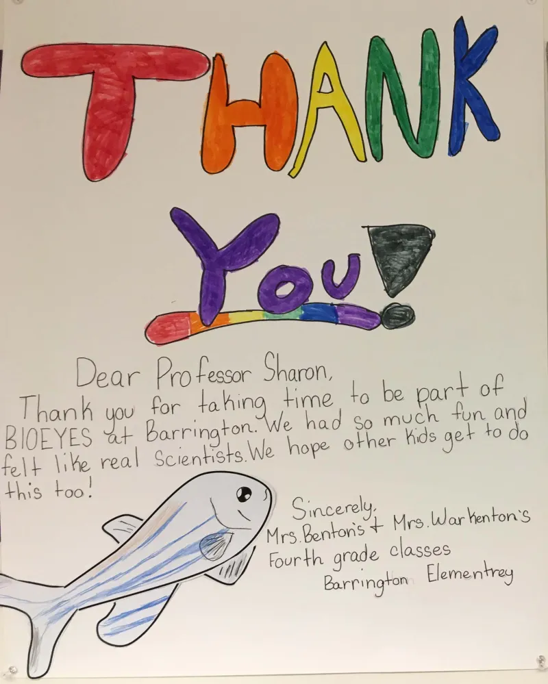 Barrington Elementary Thank You note