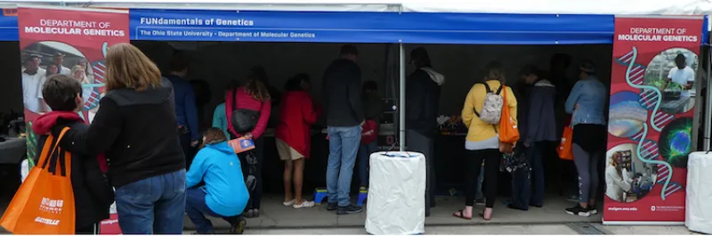 The Department hosted a booth about the "FUNdamentals of Genetics" at the first ever COSI BIG Science Celebration