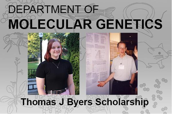 Award announcement with images of Madelyn Isbel and Thomas Byers