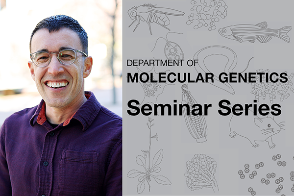 Headshot and seminar announcment, Dr. Ofer Rog