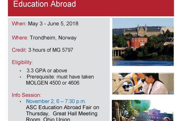 Trondbuss Molecular Genetics - Education Abroad