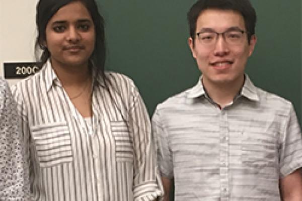 Zhongxia Yi and Swetha Rajasekaran both were awarded new fellowships this year