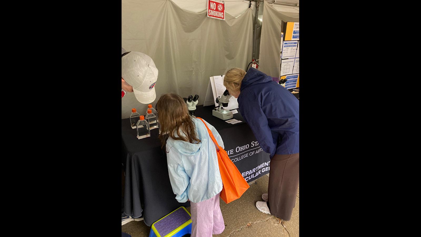 visitors engaging in FUNdanmentals of Genetics
