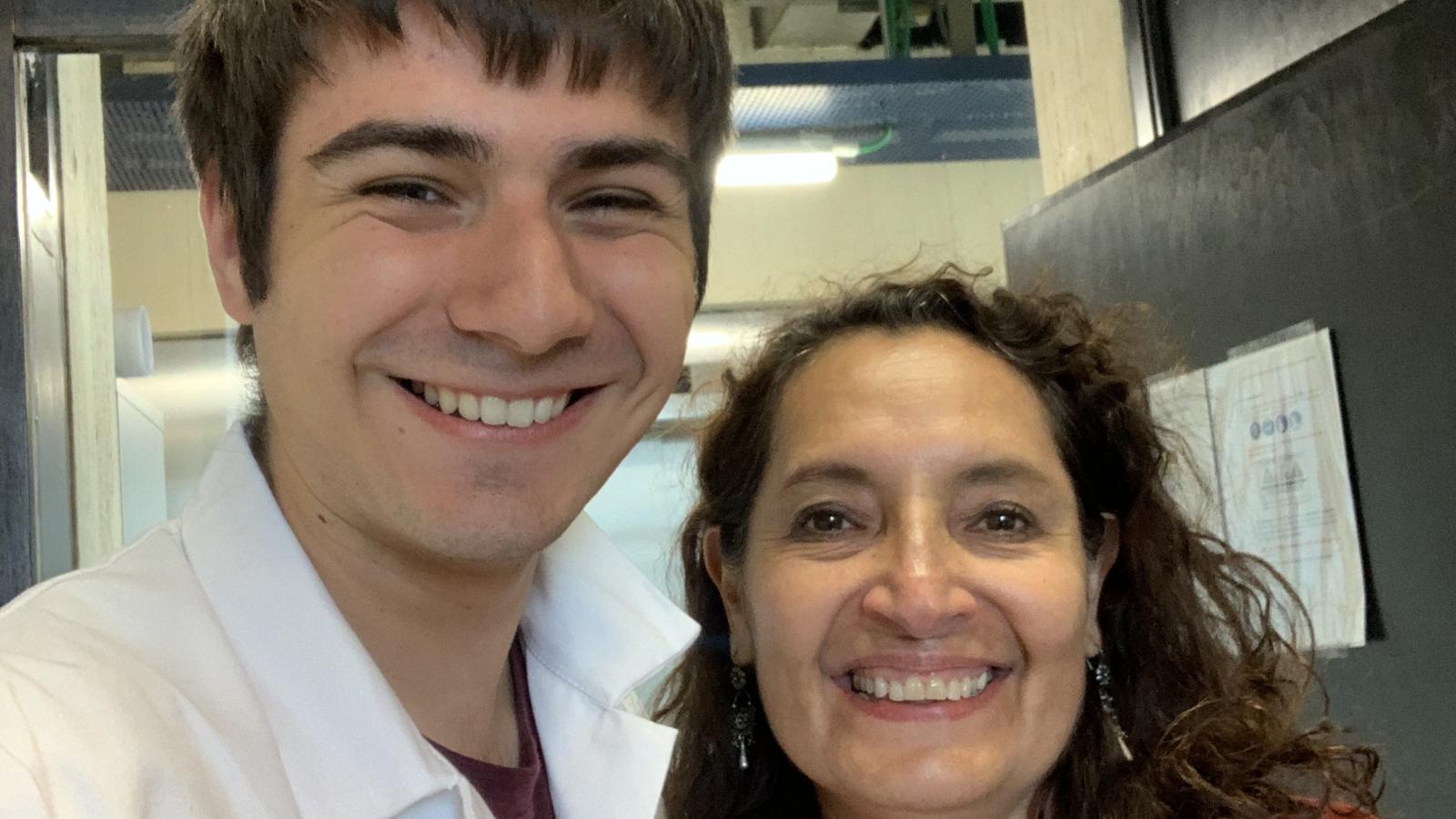 Mitchell Ticoras with Miriam Vasquez-Acevedo, a collaborator from Universidad Autónoma de México (UNAM) visiting his host laboratory at University of Liège.