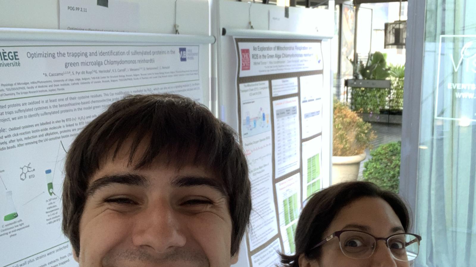 Mitchell Ticoras presenting his research at an international conference in Ghent (Belgium).