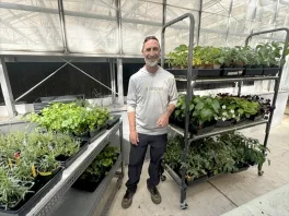 David Snodgrass and veegetables to be donated