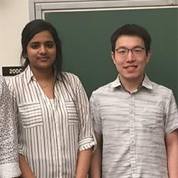 Zhongxia and Swetha Zhongxia Yi and Swetha Rajasekaran both were awarded new fellowships this year